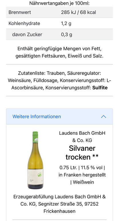 Silvaner trocken flurwerk Bio **